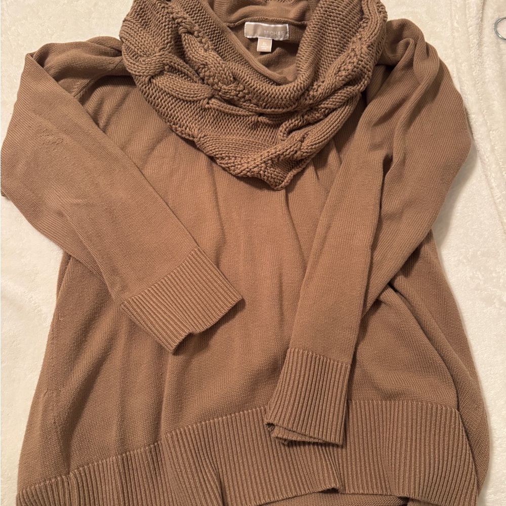 Michaels Brown Cowl Neck Sweater